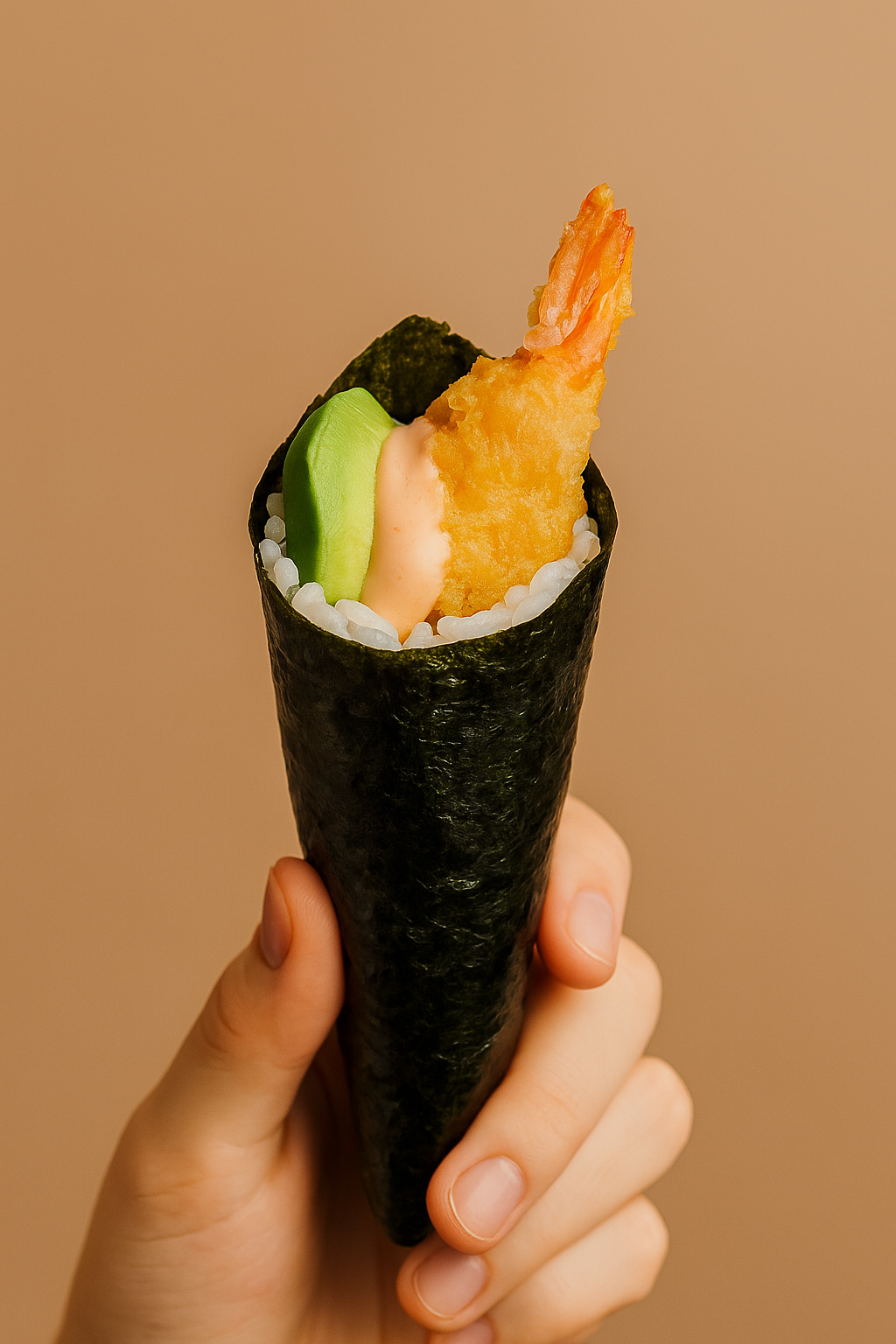 Hand Roll Ebi Tempura